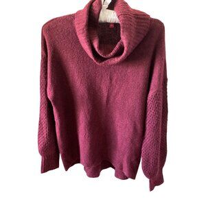 NWT Vince Camuto Crisp Merlot Red Elegant  Knit Oversized Sweater Varies